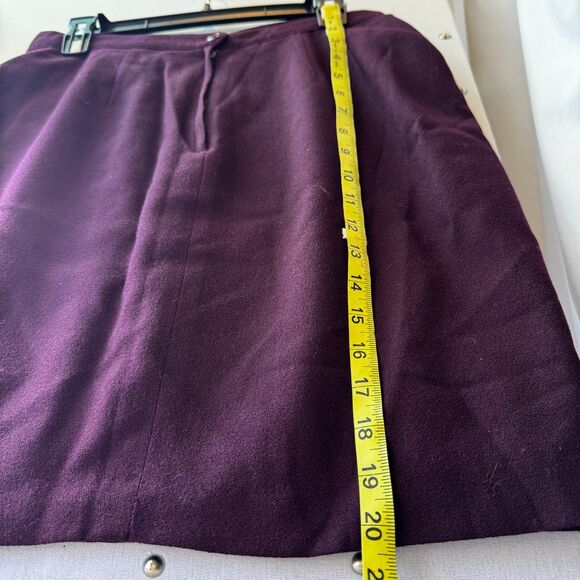 Vintage 90s Kasper 12P Wool Womens Business Mini Skirt Suit - Classic Power Look - Picture 10 of 11